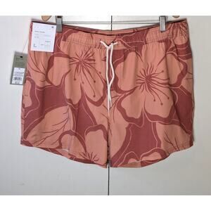 Goodfellow Orange Floral Print Swim Shorts XL